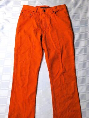LICENCE JEANS ORANGE CORDUROY PANTS 31 WIDE X 34 LONG MEN'S WEAR FASHION PANTS